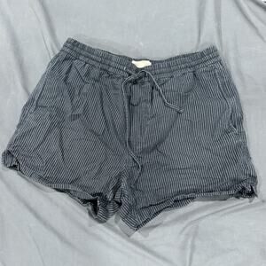 Madewell Men's Seersucker Everywear Shorts Medium Black Striped Cotton